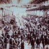 Railway employees at Eveleigh Street Railway workshop